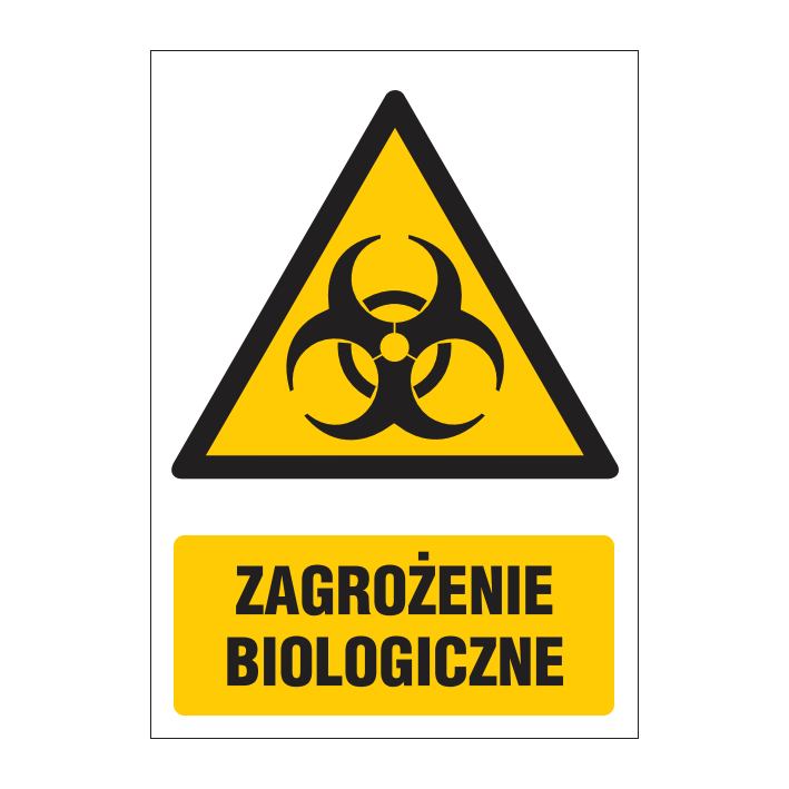 Znak ostrzegawczy ZO-37 - ZAGROŻENIE BIOLOGICZNE