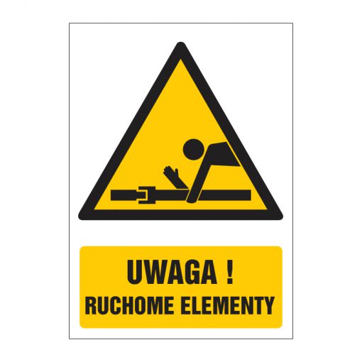 Znak ostrzegawczy ZO-45 - UWAGA RUCHOME ELEMENTY