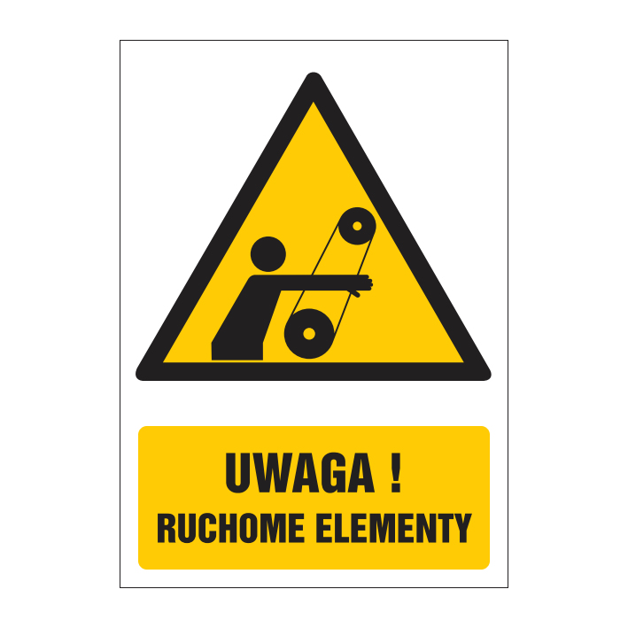 Znak ostrzegawczy ZO-46 - UWAGA RUCHOME ELEMENTY