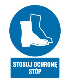tabliczki znaki nakazu ZN-07 Stosuj ochronę stóp