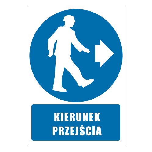 tabliczki znaki nakazu ZN-23 Kierunek przejścia