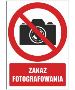 Znak zakazu ZZ-28 - Zakaz fotografowania