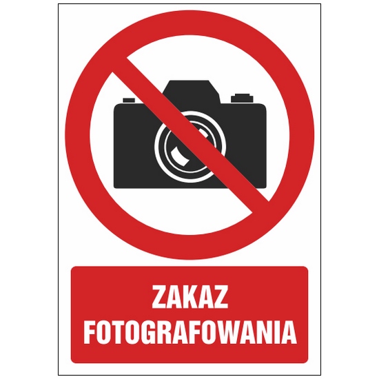 Znak zakazu ZZ-28 - Zakaz fotografowania