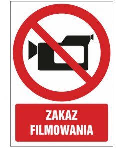 Znak zakazu ZZ-29 - Zakaz filmowania