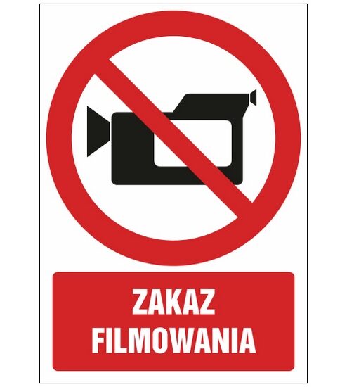 Znak zakazu ZZ-29 - Zakaz filmowania