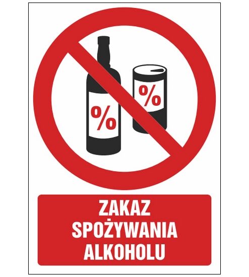 Znak zakazu ZZ-31- Zakaz spożywania alkoholu