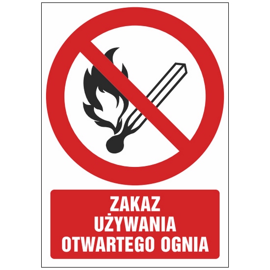 Znak zakazu ZZ-37 - Zakaz używania otwartego ognia