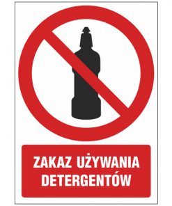 Znak zakazu ZZ-41 - Zakaz używania detergentów