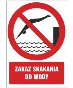 Znak zakazu ZZ-53 - Zakaz skakania do wody