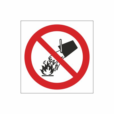 tabliczki znaki przeciwpożarowe PP-03 Zakaz gaszenia wodą