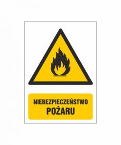 tabliczki znaki przeciwpożarowe PP-34 Niebezpieczeństwo pożaru