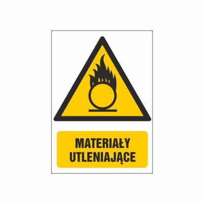 tabliczki znaki przeciwpożarowe PP-36 Materiały utleniające