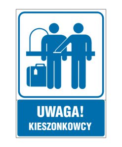 tabliczki ogólne medyczne sportowe ZOM - 24 Uwaga Kieszonkowcy