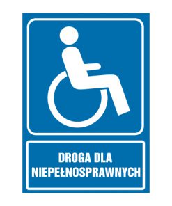 tabliczki ogólne medyczne sportoweZOM - 27 Droga dla niepełnosprawnych