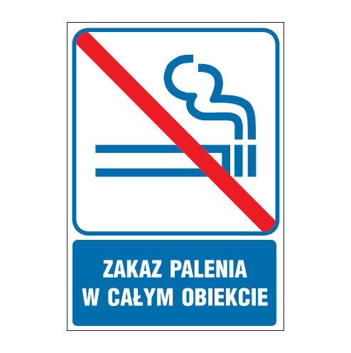 tabliczki ogólne medyczne sportowe ZOM - 37 Zakaz palenia w całym obiekcie