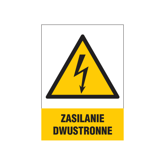 tabliczki znaki elektryczne ZTE - 100 Zasilanie dwustronne