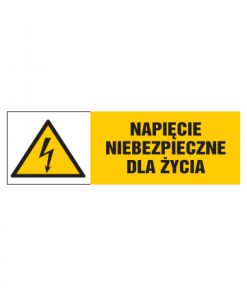 tabliczki znaki elektryczne ZTE - 103 Napięcie niebezpieczne dla życia