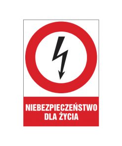 tabliczki znaki elektryczneZTE - 120 Niebezpieczeństwo dla życia