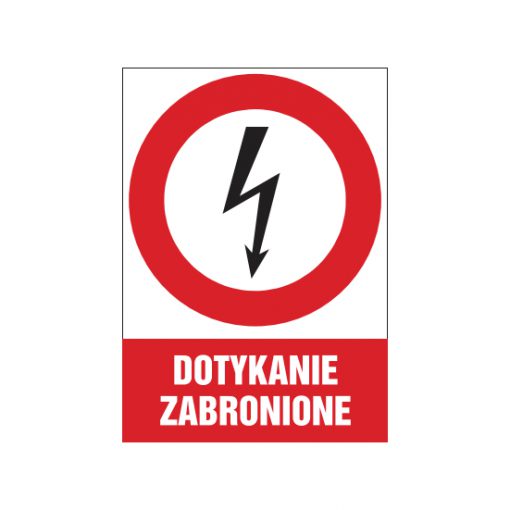 tabliczki znaki elektryczneZTE - 127 Dotykanie zabronione
