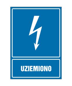 tabliczki znaki elektryczne ZTE -141 Uziemiono