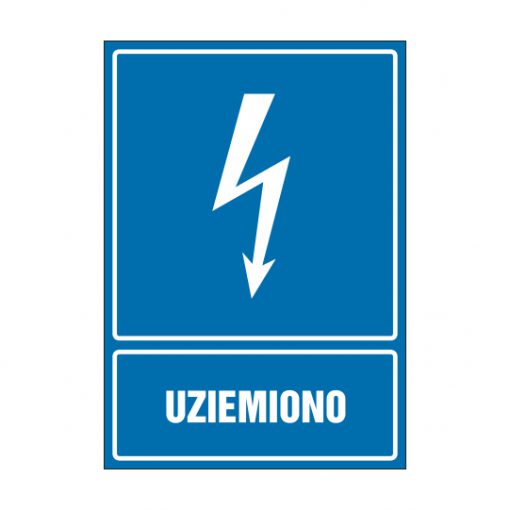 tabliczki znaki elektryczne ZTE -141 Uziemiono