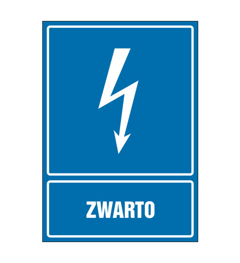 tabliczki znaki elektryczne ZTE - 142 Zwarto