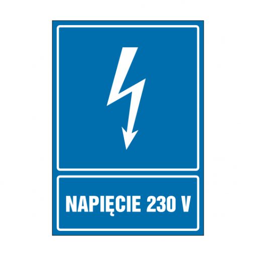 tabliczki znaki elektryczne ZTE - 146 Napięcie 230V
