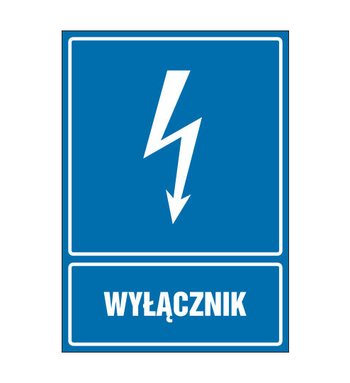 tabliczki znaki elektryczne ZTE - 147 Wyłącznik