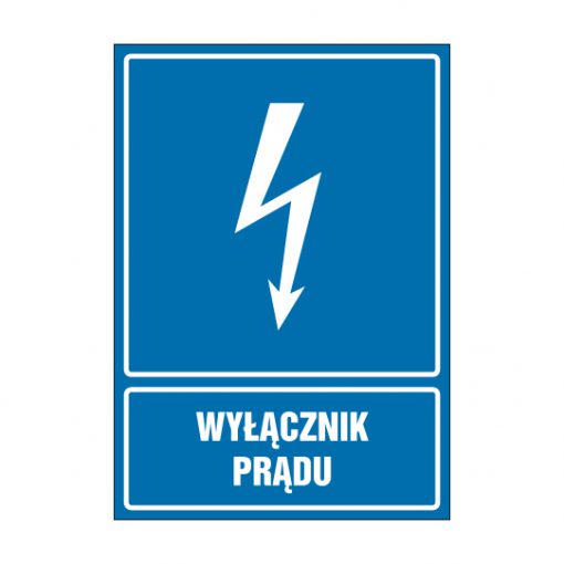 tabliczki znaki elektryczne ZTE - 156 Wyłącznik prądu