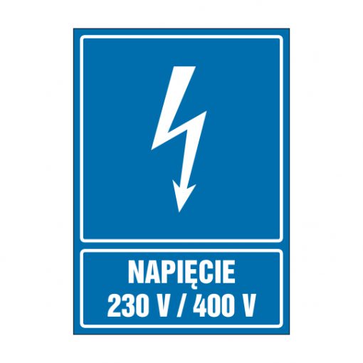 tabliczki znaki elektryczne ZTE - 161 Napięcie 230v400V