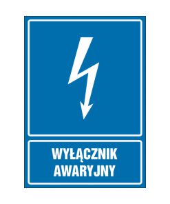 tabliczki znaki elektryczne ZTE - 169 Wyłącznik awaryjny