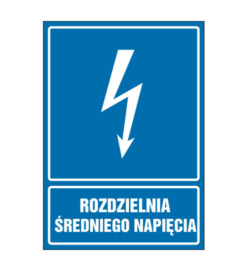 tabliczki znaki elektryczne ZTE - 171 Rozdzielnia średniego napięcia