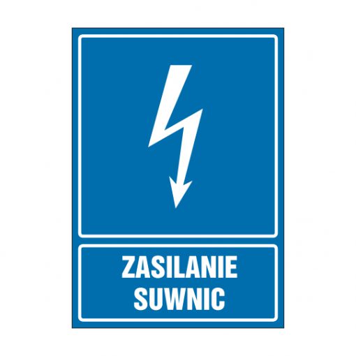 tabliczki znaki elektryczne ZTE - 173 Zasilanie suwnic