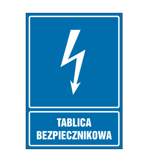 tabliczki znaki elektryczne ZTE - 183 Tablica bezpiecznikowa