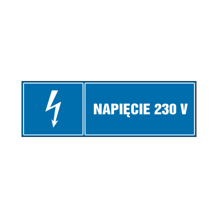 tabliczki znaki elektryczne ZTE - 46 Napięcie 230 V
