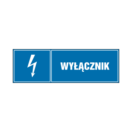 tabliczki znaki elektryczne ZTE - 47 Wyłącznik