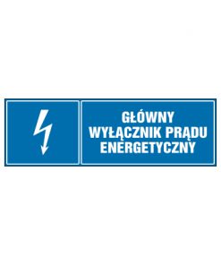 tabliczki znaki elektryczne ZTE - 53 Główny wyłącznik prądu energetyczny