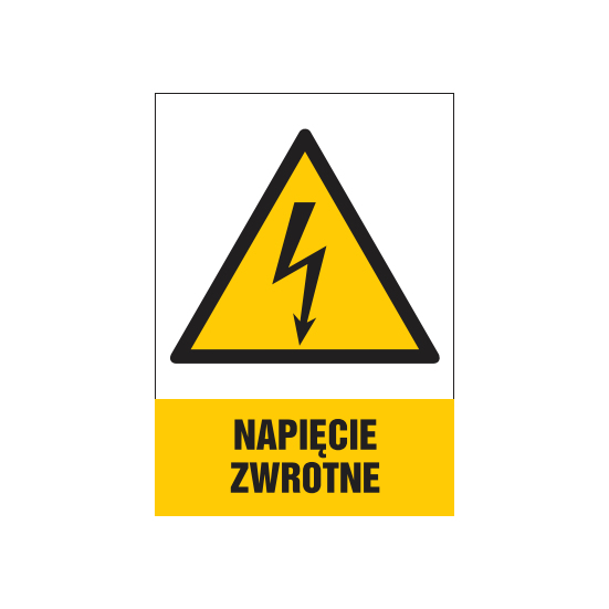 tabliczki znaki elektryczneZTE - 95 Napięcie zwrotne