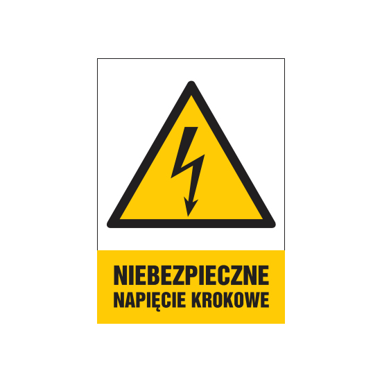tabliczki znaki elektryczne ZTE - 97 Niebezpieczeństwo napięcia krokowego