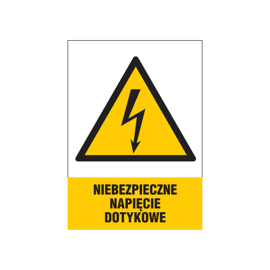 tabliczki znaki elektryczne ZTE - 98 Niebezpieczeństwo napięcia dotykowego