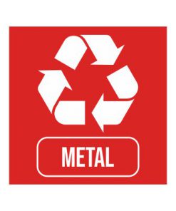 Naklejka samoprzylepna segregacja odpadów metal