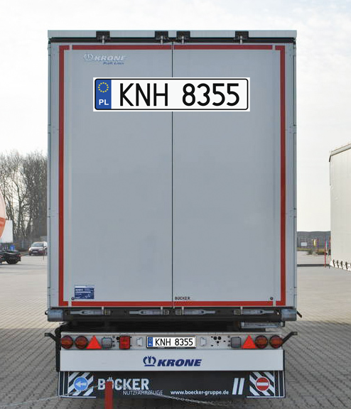 Duża naklejka tablica rejestracyjna na samochód ciężarowy naczepę tablica rejestracyjna