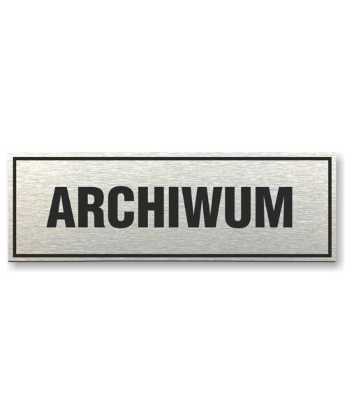 Tabliczka z aluminium szczotkowanego - archiwum