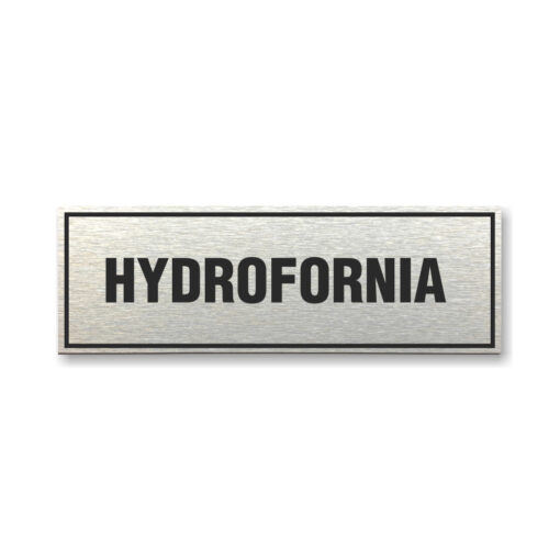 Tabliczka z aluminium szczotkowanego - Hydrofornia